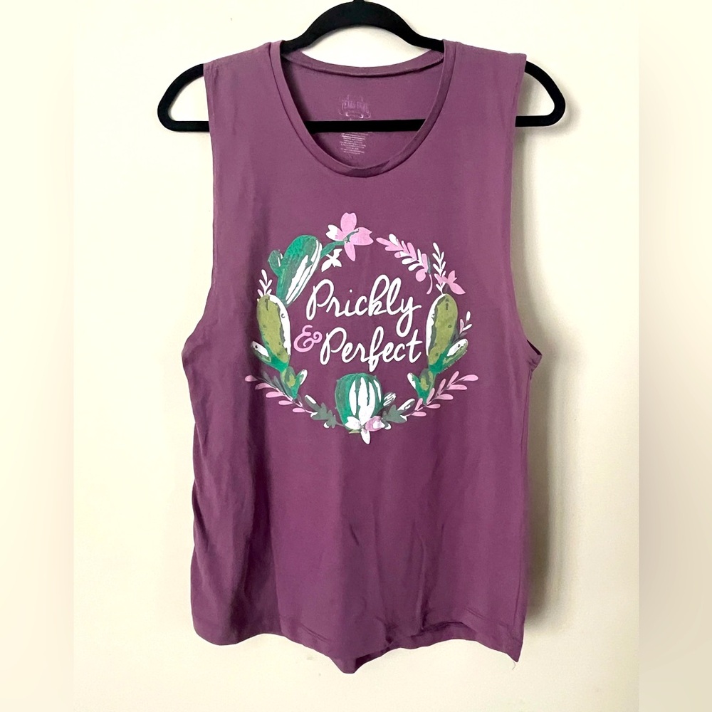 Prickly & Perfect Purple Tank Top